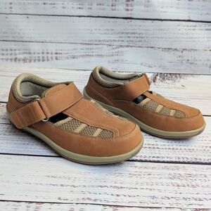 Orthofeet Shoes Women 7.5 X-Wide Fisherman Comfort Orthopedic Hook Loop Casual